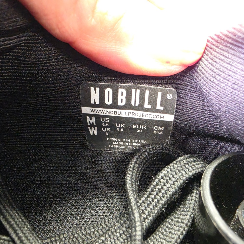 NOBULL Knit Runner Womens 8 Black Athleisure Minimalist Gym Shoes Cross Training - Picture 3 of 16